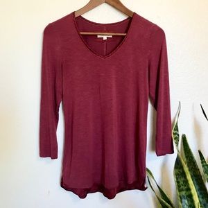 🌟ANTHROPOLOGIE🌟// Pure + Good Satin Trim Tunic